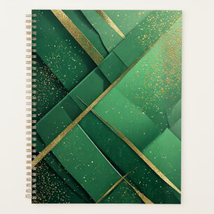 Elegante groene abstracte achtergrond met glinster planner