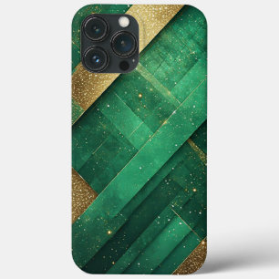 Elegante groene abstracte achtergrond met glitters iPhone 13 pro max hoesje