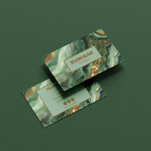 Elegante groene agaat met gouden glitter - Modern