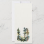 Elegante groene aquarel bos menu kaart (Achterkant)