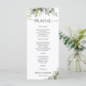 Elegante Groene Baby Shower Menu (Staand voorkant)