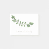Elegante Groene Bladnaam Post-it Notities Post-it® Notes (Voorkant)