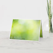 Elegante groene bloem Happy Birthday Kaart (Achterkant)