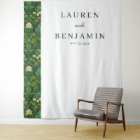 Elegante groene bloemenen bruilofts banner