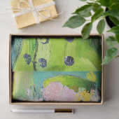 Elegante groene bloemenstruisvogel Decoupage Tissuepapier (Geschenk)