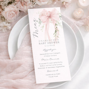 Elegante groene boog neutrale baby shower menu