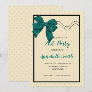 Elegante groene boog zoet 21st kaart