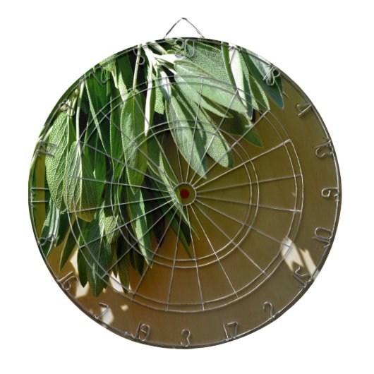 Elegante groene botanische bladeren Fresh-cut krui Dartbord (Voorkant)