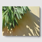 Elegante groene botanische bladeren Fresh-cut krui Gastenboek (Achterkant)