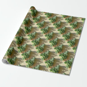 Elegante groene botanische bladeren Verse kruiden Cadeaupapier