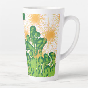 Elegante groene botanische Latte-mok Latte Mok