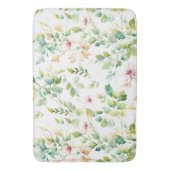 Elegante groene botanische waterverf wilde bloemen badmat (Voorkant Verticaal)