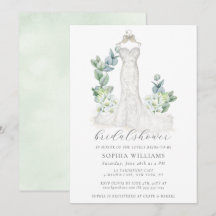 Elegante Groene Bruidsjurk Bruidsuitnodiging