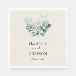 Elegante groene bruiloft servet