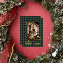 Elegante groene Buffalo geruite Kerst foto