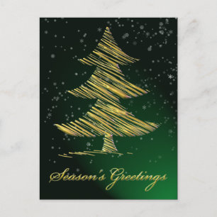 elegante groene Corporate Greeting Briefkaarten