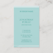 Elegante groene eenvoudige sjabloon professioneel visitekaartje (Achterkant)