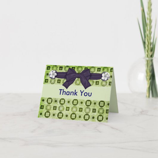 Elegante groene en marineblauwe bedankbriefjes bedankkaart (Voorkant)
