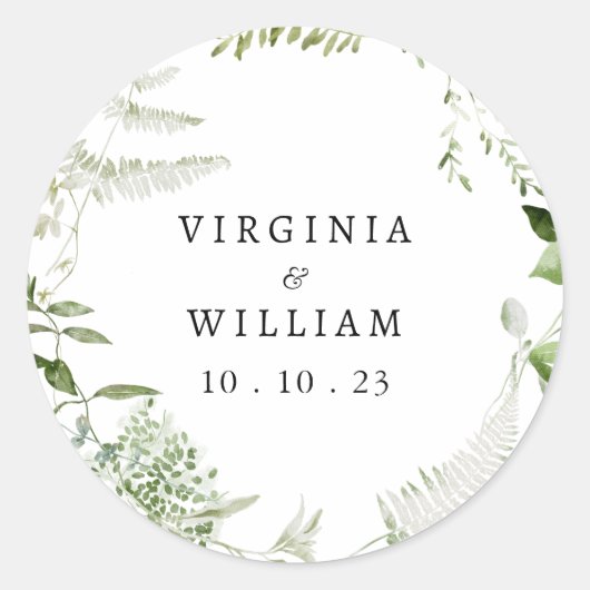 Elegante Groene Envelope Sticker (Voorkant)