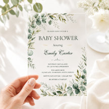 Elegante Groene Eucalyptus Baby Shower