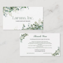 Elegante Groene Eucalyptus Bloemenwinkel Bedankt