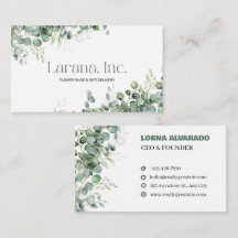 Elegante Groene Eucalyptus Bloemenwinkel Bedrijfsk