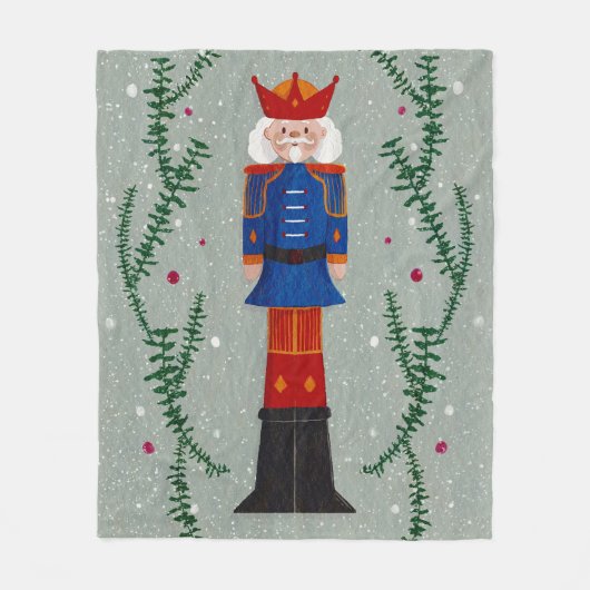 Elegante Groene Feestelijke Vrolijke Kerstmis Note Fleece Deken (Voorkant)