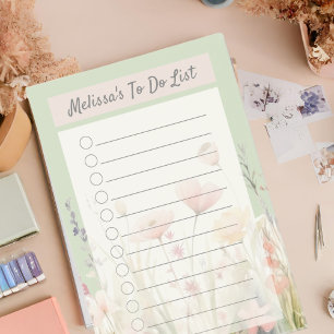 Elegante Groene Flora Waterverf Wildbloemen Post-it® Notes
