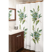 Elegante Groene Foliage Waterverf, custom Douchegordijn