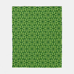 Elegante groene geometrische patronen fleece deken
