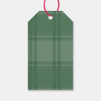 Elegante groene geruite kerstcadeaubijlage cadeaulabel