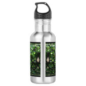 Elegante groene glas-in-lood look   waterfles  (Achterkant)