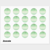 Elegante groene glitter druppels ronde sticker (Vel)