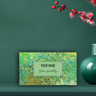 Elegante groene glitter visitekaartje