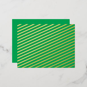 Elegante groene gouden folie kerstkaart feestdagen briefkaart