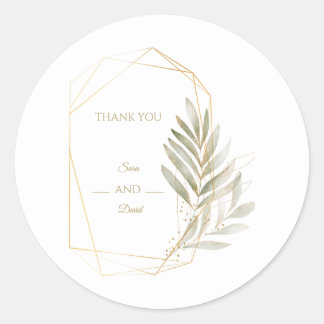 Elegante groene gouden geometrische sticker