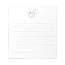 Elegante groene kalligrafie gespleten monogram gev