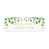 Elegante groene klavertjes Irish St. Patrick's Day Etiket (Voorkant)