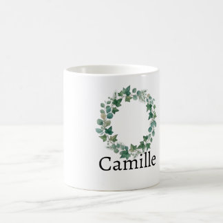 Elegante Groene Klimop Botanische Gepersonaliseerd Koffiemok