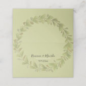 Elegante groene krans Waterverf gepersonaliseerd (Buitenkant ongevouwen)