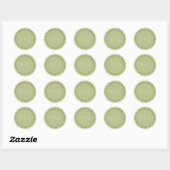 Elegante groene krans Waterverf gepersonaliseerd Ronde Sticker (Vel)