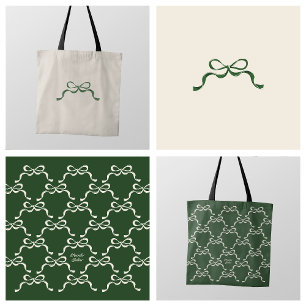 Elegante groene lintboog draagtas