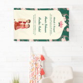 Elegante Groene Lotus Lantaarns Mehndi Sanget Indi Spandoek (Insitu)