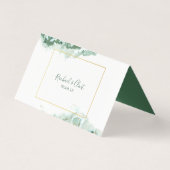 Elegante Groene Ombre Marmeren Trouwtafel Kaarten (Achterkant)