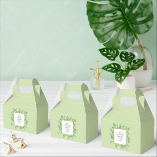 Elegante groene op maat gemaakte verjaardagsfeest bedankdoosjes