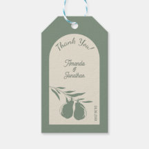 Elegante groene peer bruiloft dank u