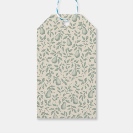 Elegante groene peer bruiloft dank u cadeaulabel (Achterkant)