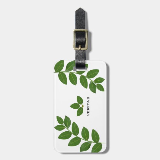 Elegante groene Plant bladeren Bagagelabel (Voorkant verticaal)