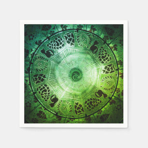 Elegante groene ronde kunststof servet