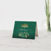 Elegante Groene Roze Gouden Kroon Waterverf Geploo